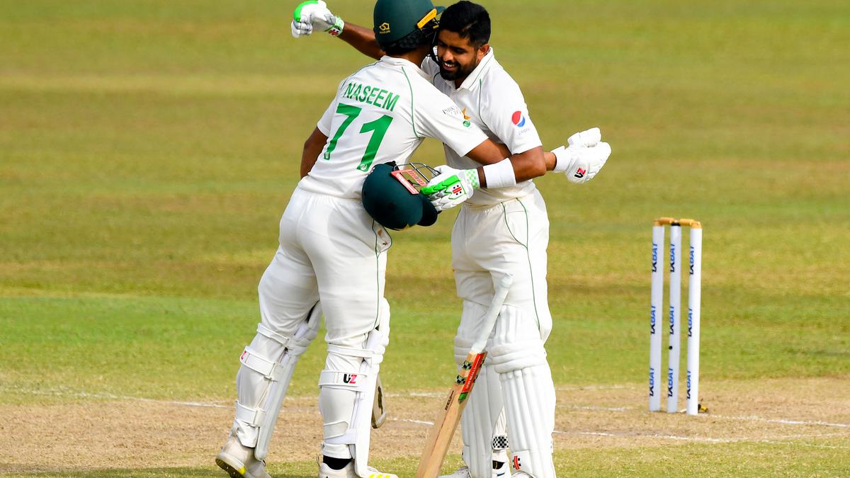 Sri Lanka Vs Pakistan 1st Test Defiant Azam Ton Leads Pakistan Fight